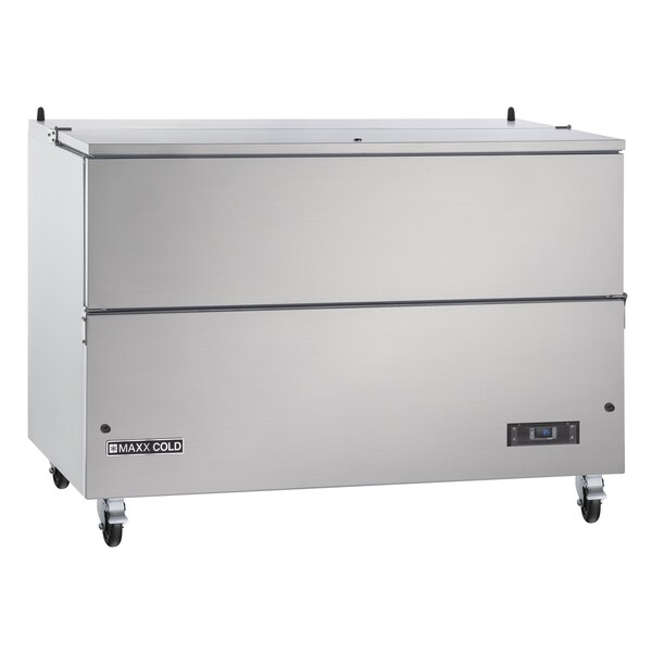 Maxx Cold Milk Cooler, 58 in.W, Stores up to 16 13 in. Milk Crates, in Stainless Steel MXMC58HC - main